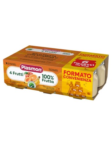 PLASMON OMOGENIZZATO FRUTTA 6X80GR 4FRUTTI