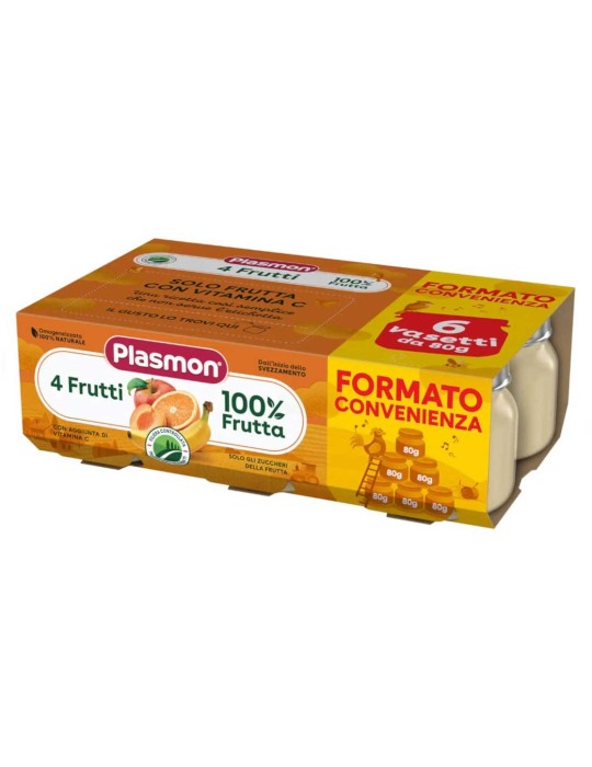 PLASMON OMOGENIZZATO FRUTTA 6X80GR 4FRUTTI