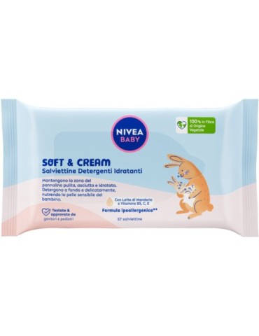 NIVEA SALVIETTINE BABY X57 SOFT&CREAM