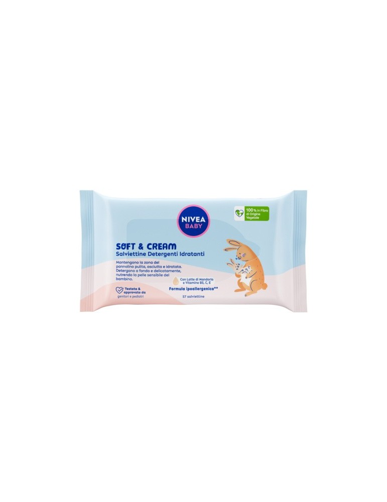 NIVEA SALVIETTINE BABY X57 SOFT&CREAM