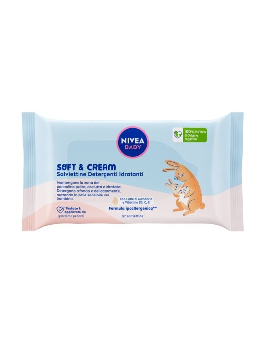 NIVEA SALVIETTINE BABY X57 SOFT&CREAM
