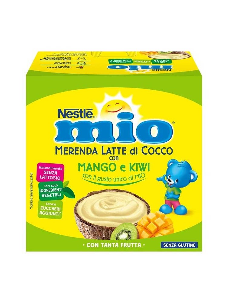 MIO MERENDA 4X90GR LATTE DI COCCO KIWI