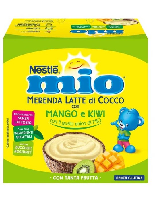 MIO MERENDA 4X90GR LATTE DI COCCO KIWI