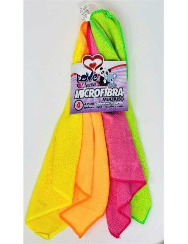 LOVE CLEAN     PANNI 40X30    MICROFIBRA X4  PZ