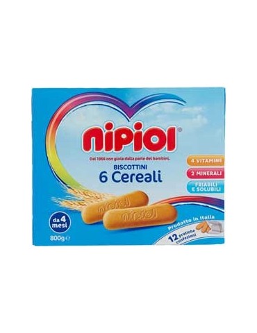 NIPIOL BISCOTTINI 6 CEREALE 800GR