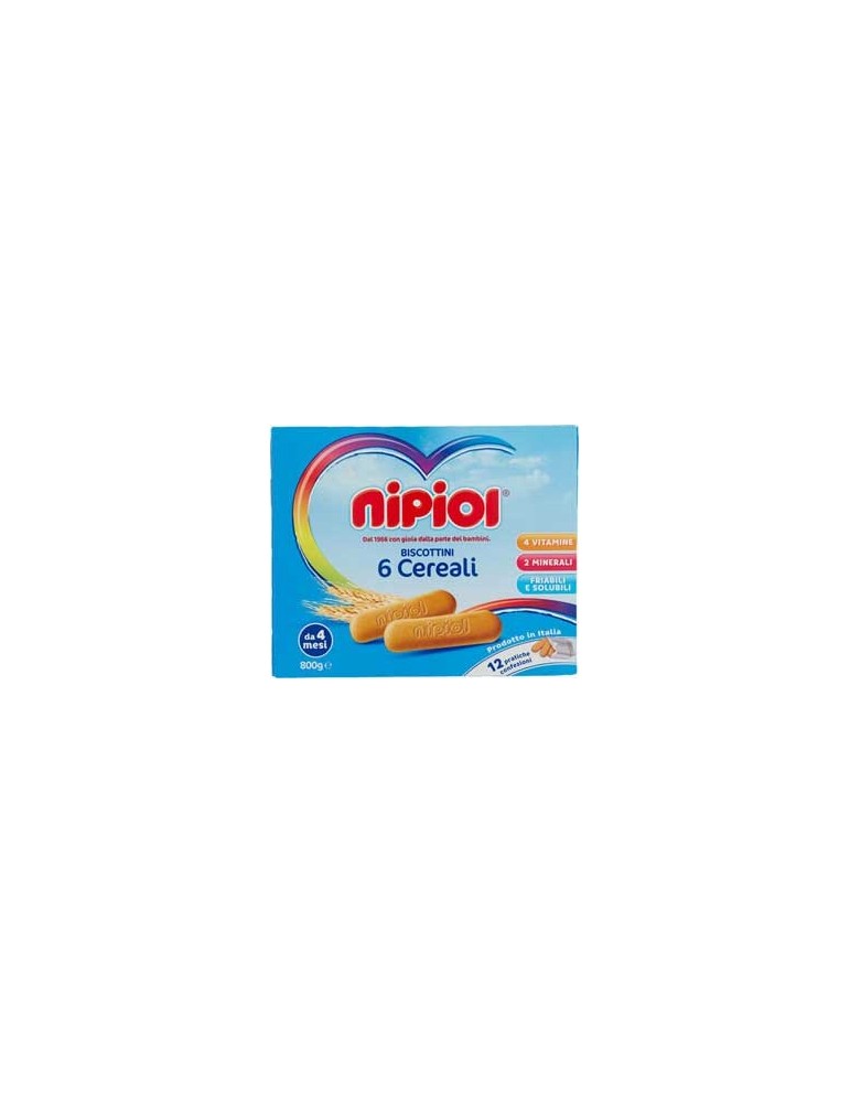 NIPIOL BISCOTTINI 6 CEREALE 800GR