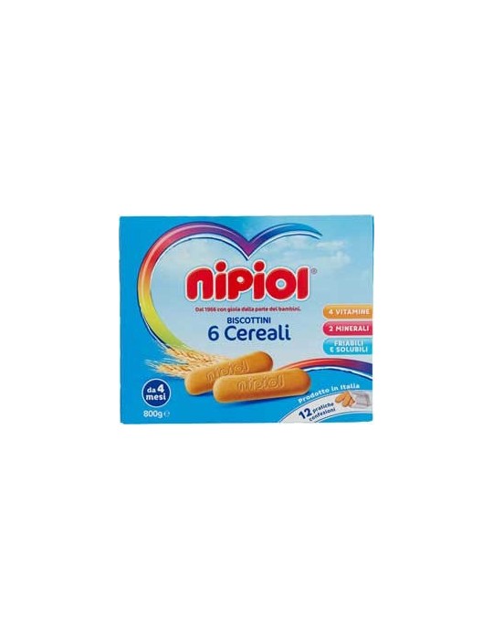 NIPIOL BISCOTTINI 6 CEREALE 800GR