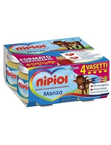 NIPIOL OMOGENIZZATO MANZO 4X120GR