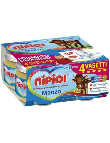 NIPIOL OMOGENIZZATO MANZO 4X80GR