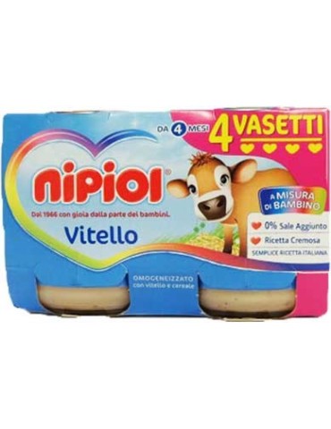 NIPIOL OMOGENIZZATO VITELLO 4X120GR