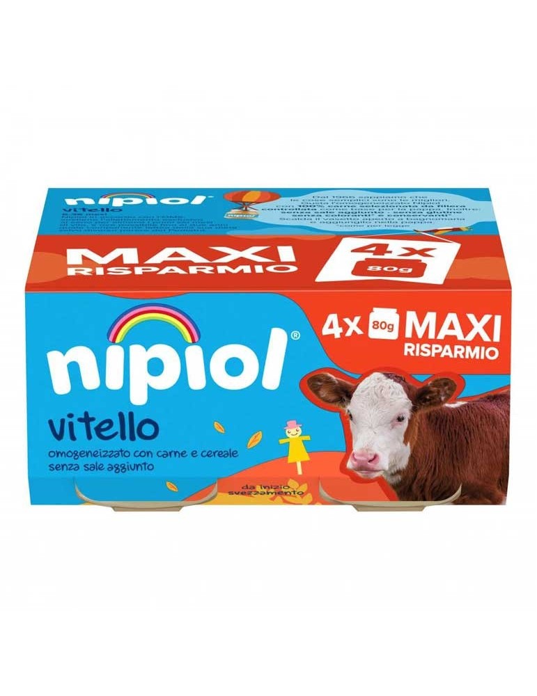 NIPIOL OMOGENIZZATO VITELLO 4X80GR