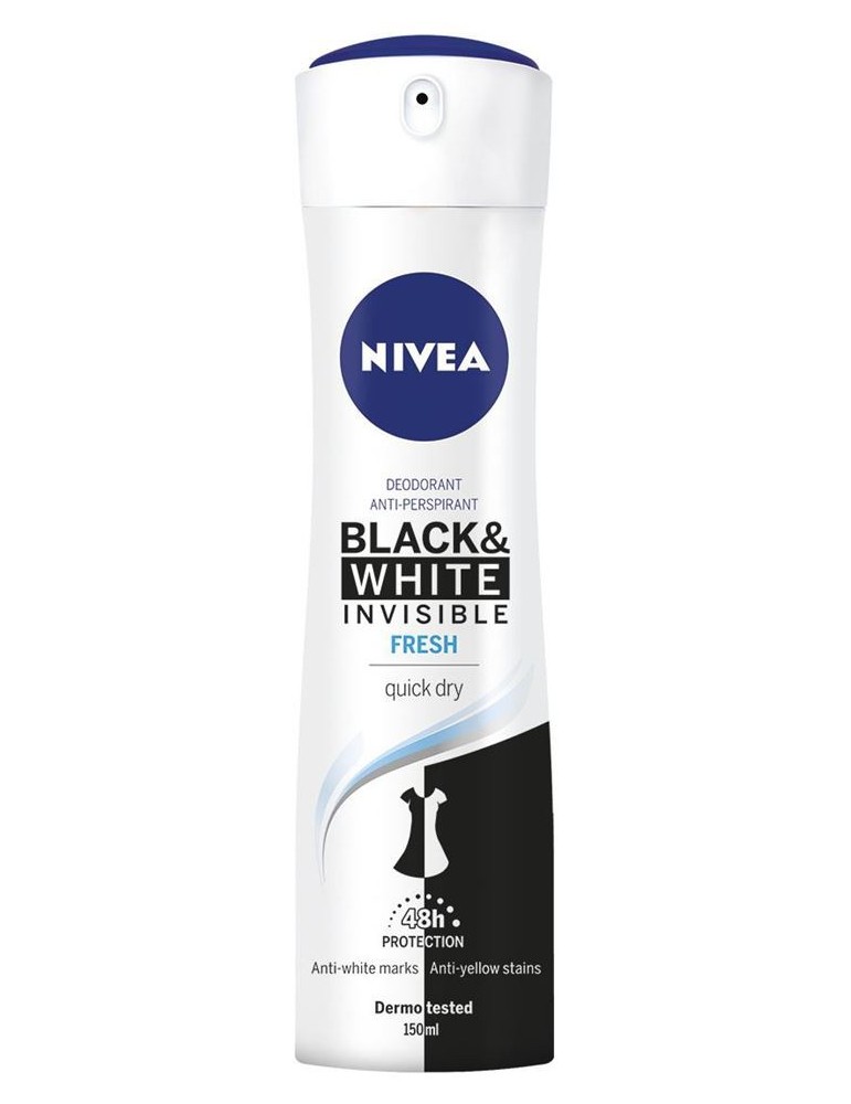 NIVEA DEO SPRAY 150 ML B&W FRESH