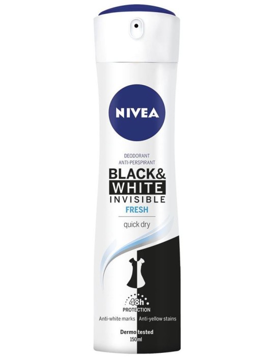 NIVEA DEO SPRAY 150 ML B&W FRESH