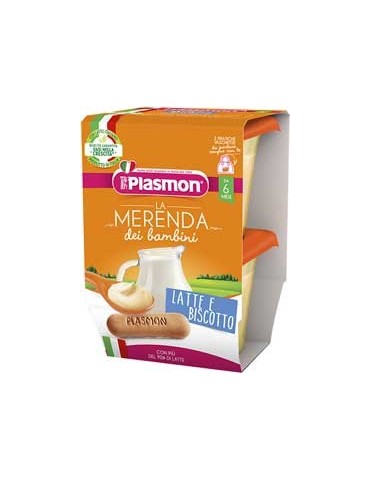 PLASMON MERENDA LATTE E BISCOTTO 2X120GR