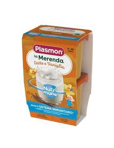 PLASMON MERENDA LATTE E VANiGLIA 2X120GR