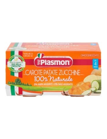 PLASMON OMOGENIZZATO CAROTE PATATE E ZUCCHINE 2X8