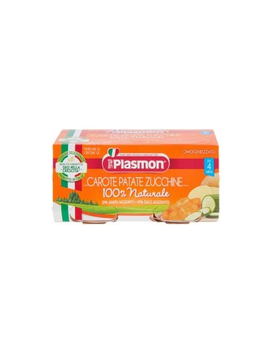 PLASMON OMOGENIZZATO CAROTE PATATE E ZUCCHINE 2X8