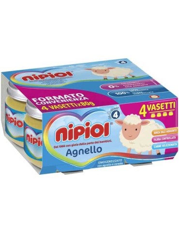 NIPIOL OMOGENIZZATO AGNELLO 4X80GR