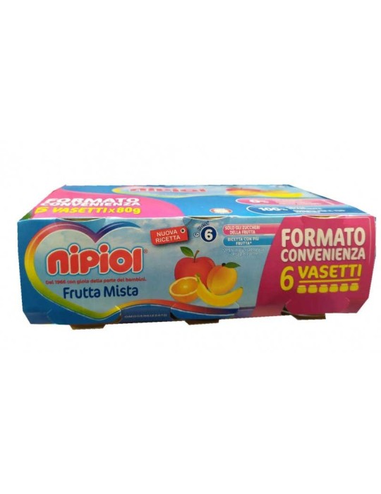 NIPIOL OMOGENIZZATO FRUTTA MISTA 6X80 GR