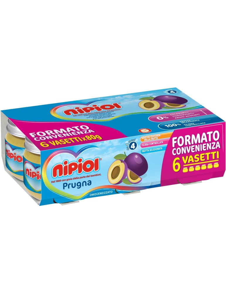 NIPIOL OMOGENIZZATO PRUGNA 6X80GR